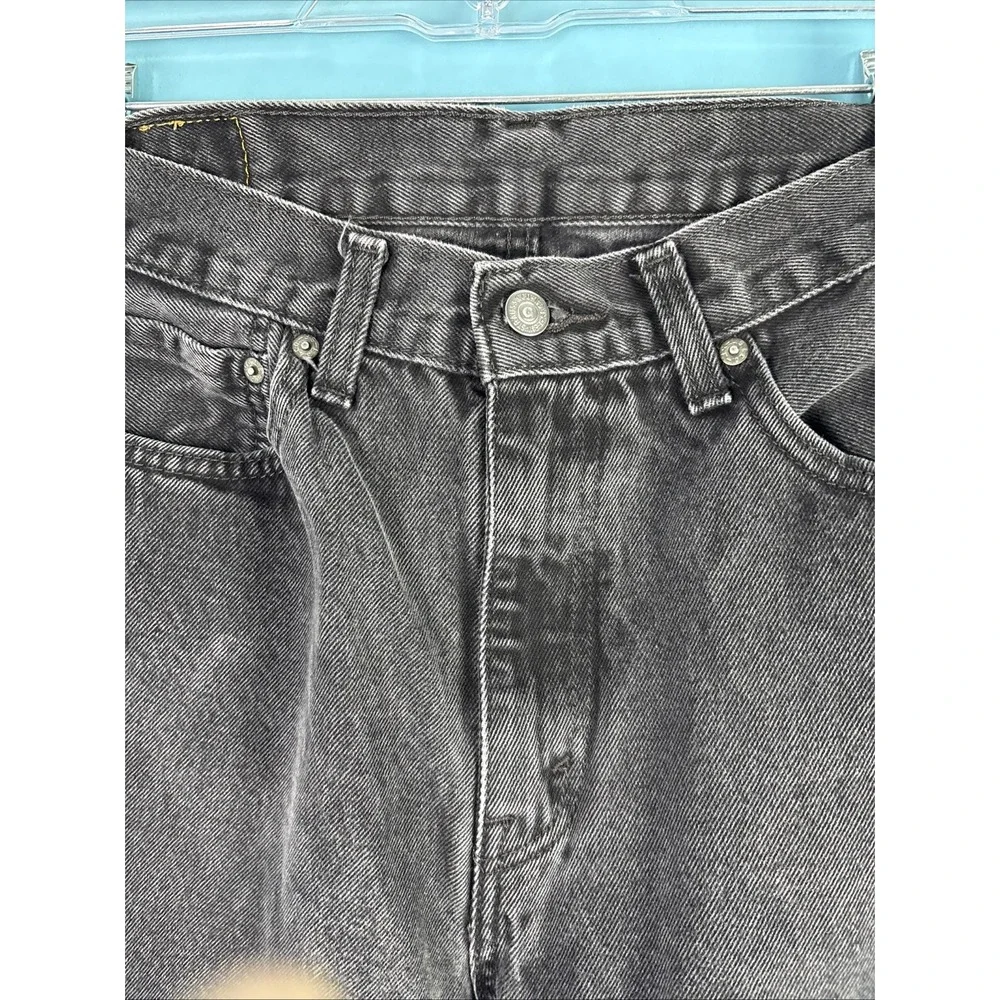 Levi's 505 Regular Fit Jeans Mens 34x34 Faded Black Straight Leg Denim